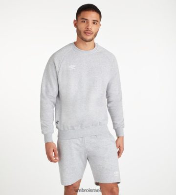 Umbro אֲנָשִׁים זיעת פנאי מועדון אפור מרל/לבן הַלבָּשָׁה 20PR4N139 Umbro ישראל