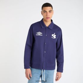 Umbro אֲנָשִׁים ז'קט מאמן מקדח של ג'יו גוי פטריוט כחול הַלבָּשָׁה 20PR4N245 Umbro Football Kits