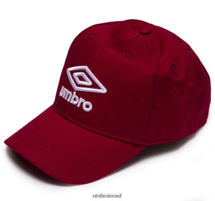 Umbro אֲנָשִׁים כובע לוגו רכיבה על אופניים אדום/לבן אביזרים 20PR4N280 Umbro ישראל