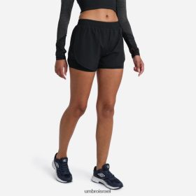 Umbro נָשִׁים אימונים מקצוענים מודפסים היברידיים קצרים שָׁחוֹר הַלבָּשָׁה 20PR4N495 Umbro תחתונים