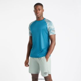 Umbro אֲנָשִׁים אימון פרו -אימוני שרוול גרפי אלמוגים כחולים/צ'ינואה ירוק הַלבָּשָׁה 20PR4N75 Umbro תחתונים
