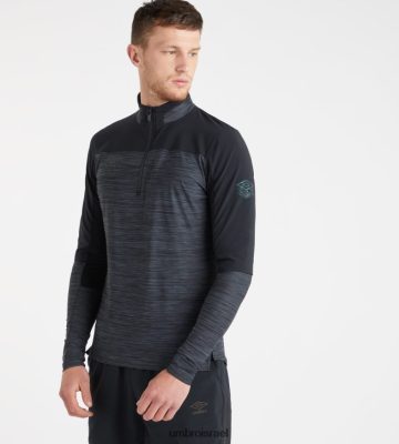 Umbro אֲנָשִׁים אימון מקצוען אימון עילית חצי רוכסן שחור/פחמן הַלבָּשָׁה 20PR4N92 Umbro Football Kits