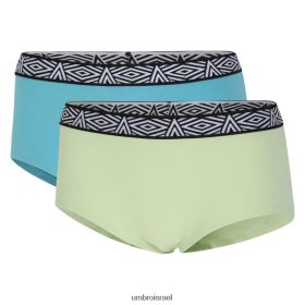 Umbro נָשִׁים חבילת ליבה לנשים היפסטר 2 ירוק/טורקיז הַלבָּשָׁה 20PR4N543 Umbro תחתונים