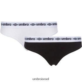 Umbro נָשִׁים חוטיני ליבה 2 חבילות שחור/לבן הַלבָּשָׁה 20PR4N553 Umbro ישראל