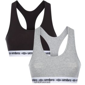 Umbro נָשִׁים חזיית ליבה 2-חבילה שחור/אפור מ הַלבָּשָׁה 20PR4N557 Umbro Football Kits