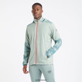 Umbro אֲנָשִׁים ז'קט מקלחת גרפי של אימון פרו Chinois ירוק/אלמוגים כחולים/גרניום הַלבָּשָׁה 20PR4N233 Umbro Football Kits