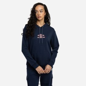 Umbro נָשִׁים Diamond Oh Hood מצב רוח אינדיגו/ים ים הַלבָּשָׁה 20PR4N443 Umbro Football Kits