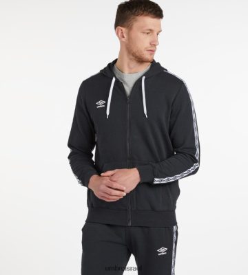 Umbro אֲנָשִׁים קפוצ'ון רוכסן מודבק - Loopback שָׁחוֹר הַלבָּשָׁה 20PR4N137 Umbro Football Kits