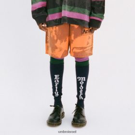 Umbro אֲנָשִׁים מכנסיים קצרים של TARES PRO 64 סגול/כתום/שחור הַלבָּשָׁה 20PR4N193 Umbro ישראל