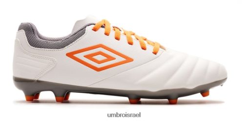 Umbro אֲנָשִׁים מועדון Tocco FG לבן/גזר/אפור כפור הַנעָלָה 20PR4N307 Umbro ישראל