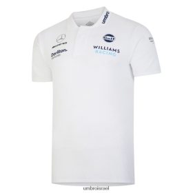 Umbro לִשְׁנֵי הַמִינִים Williams Racing '23 CVC Media Polo לבן מבריק ספורט 20PR4N371 Umbro Football Kits