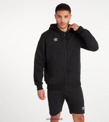 Umbro אֲנָשִׁים פנאי פנאי ZT קפוצ'ון שחור/לבן הַלבָּשָׁה 20PR4N134 Umbro Football Kits
