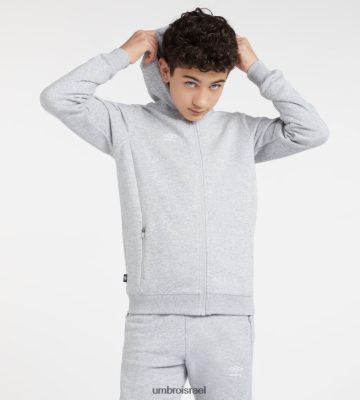 Umbro ילדים פנאי פנאי ZT קפוצ'ון ג'וניור אפור מרל/לבן הַלבָּשָׁה 20PR4N614 Umbro Football Kits